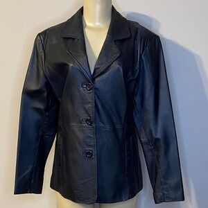 Vintage Niko Leather Classic Black Women's Jacket Size XL